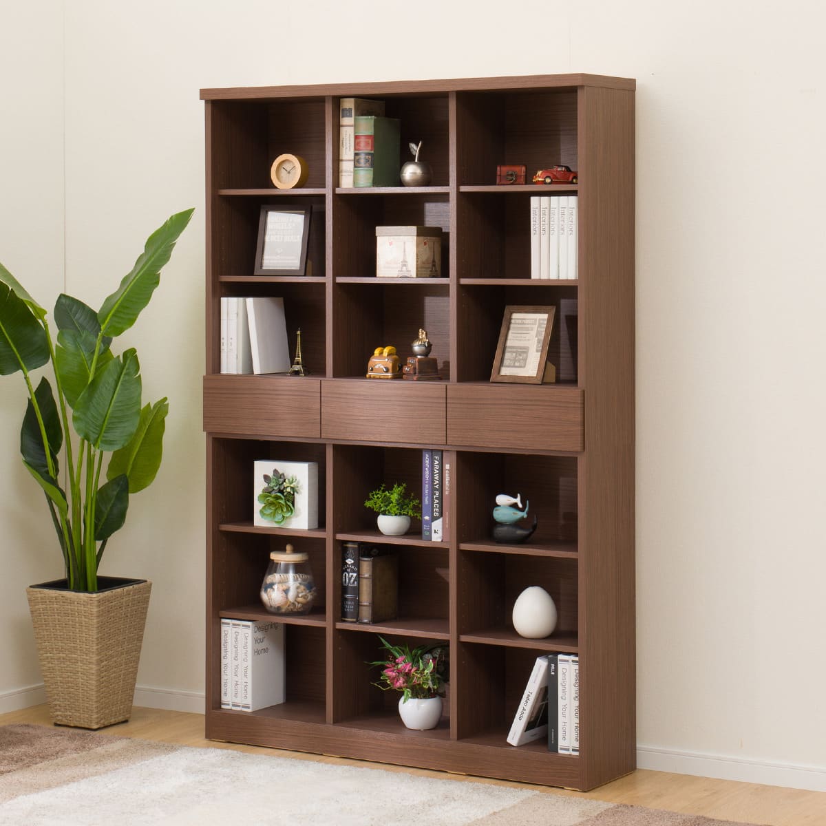 オープン本棚(120 BS008 MBR) | ニトリネット【公式】 家具