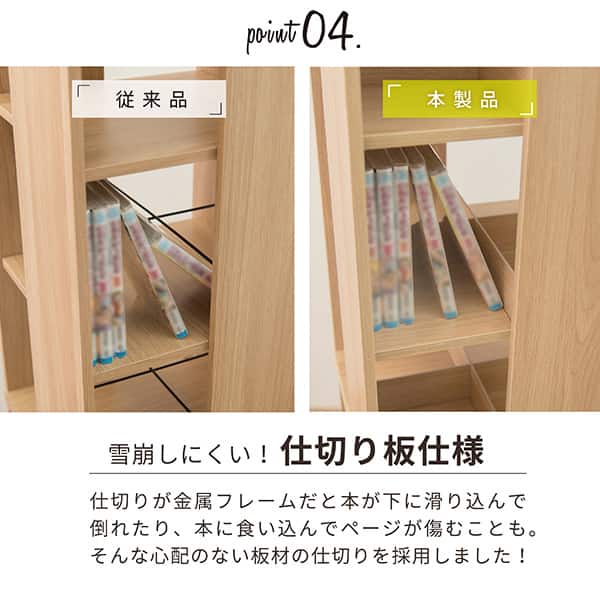 壁付けできる回転式コミックラック8段(BR) | ニトリネット【公式
