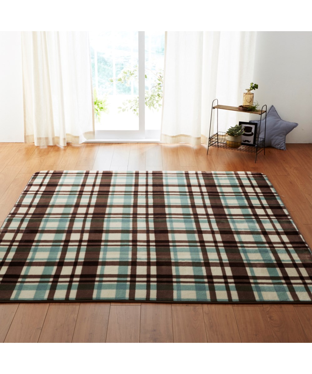 チェック柄ラグ 通販【ニッセン】