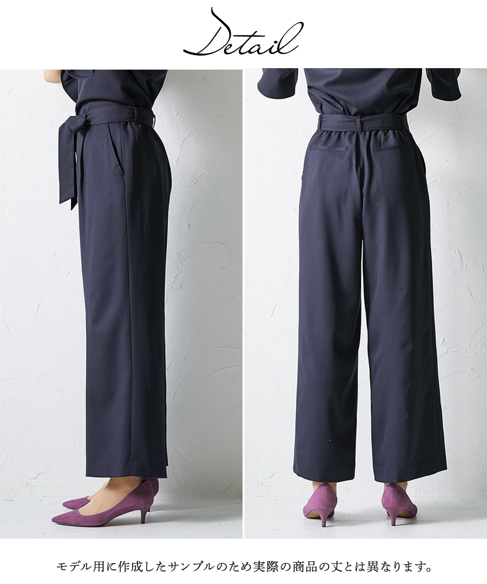 レディーススーツ】ドビー素材セットアップパンツスーツ3点セット