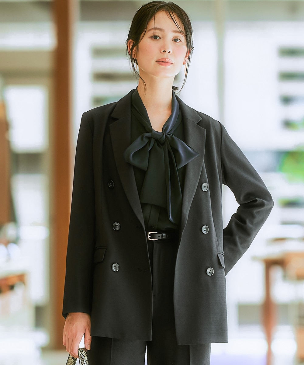 レディーススーツ】セットアップ対応ダブルブレストテーラード