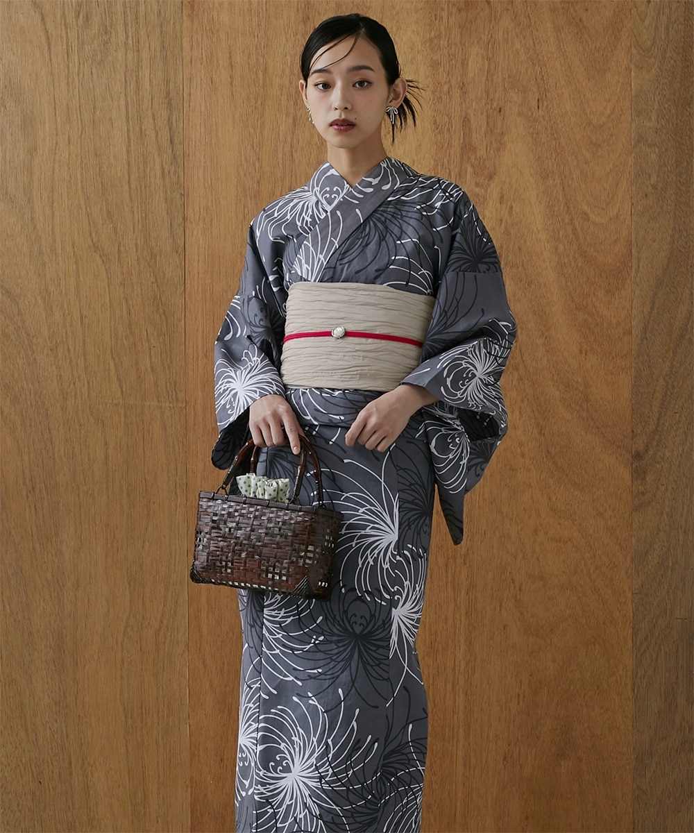 浴衣】綿100％浴衣3点セット（ゆかた＋へこ帯＋下駄） 通販【ニッセン】