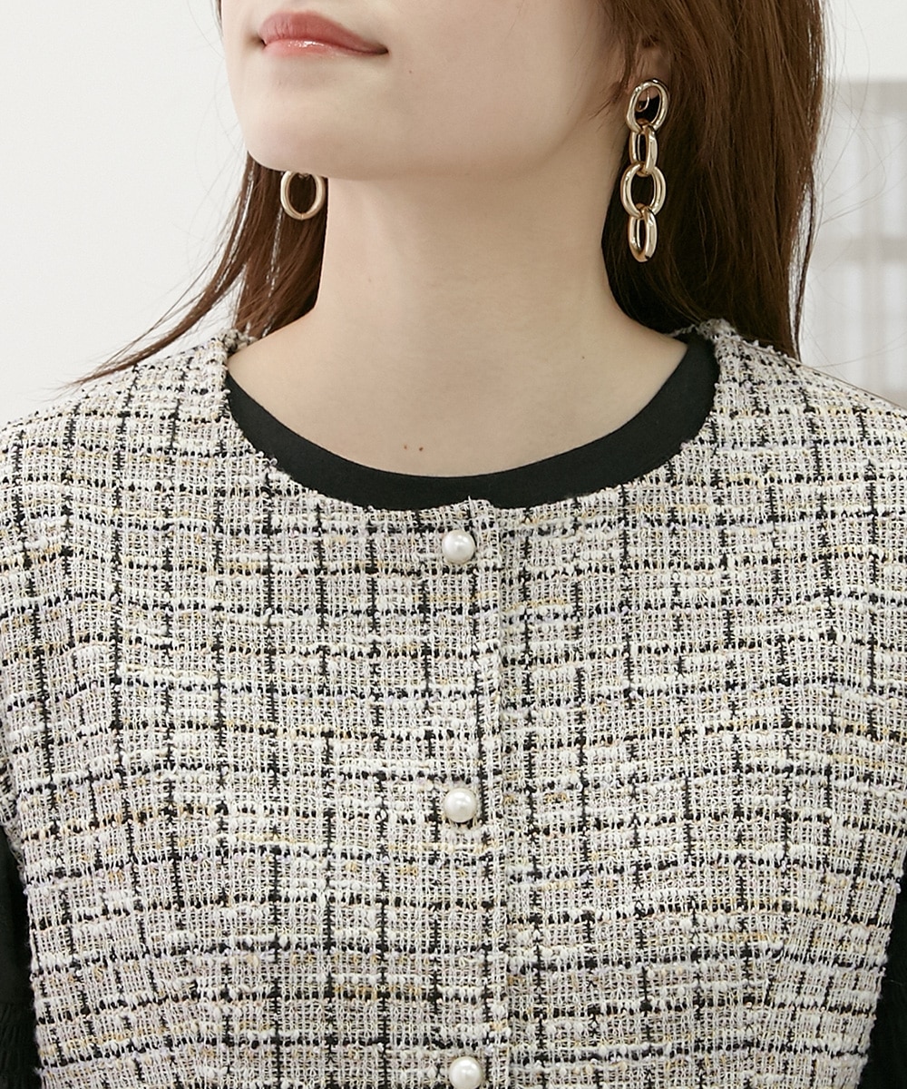 マルチカラーMIXカットツイードベスト 通販【ニッセン】