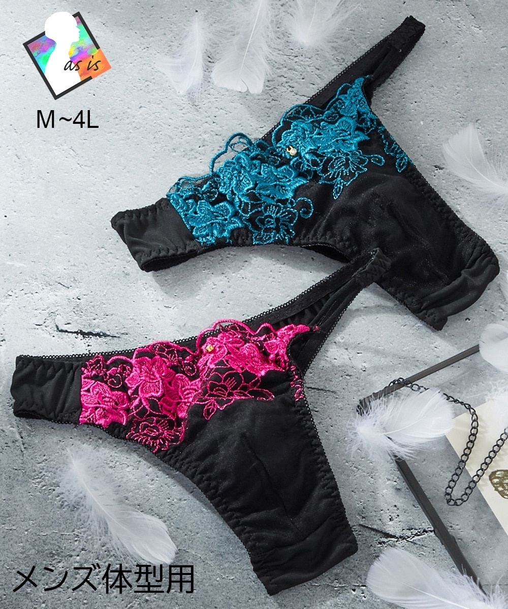 MTF】フラワー刺繍MTF Tバックショーツ 通販【ニッセン】