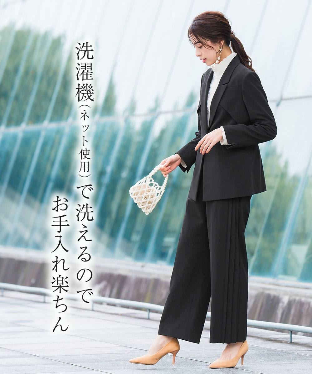 入学式・卒業式・フォーマル】洗える防しわデザインテーラード