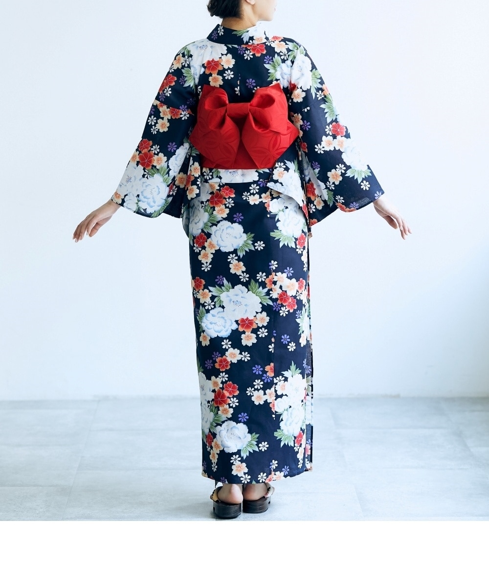 トールサイズ 袖も丈もたっぷり浴衣2点セット（ゆかた＋作り帯） 通販