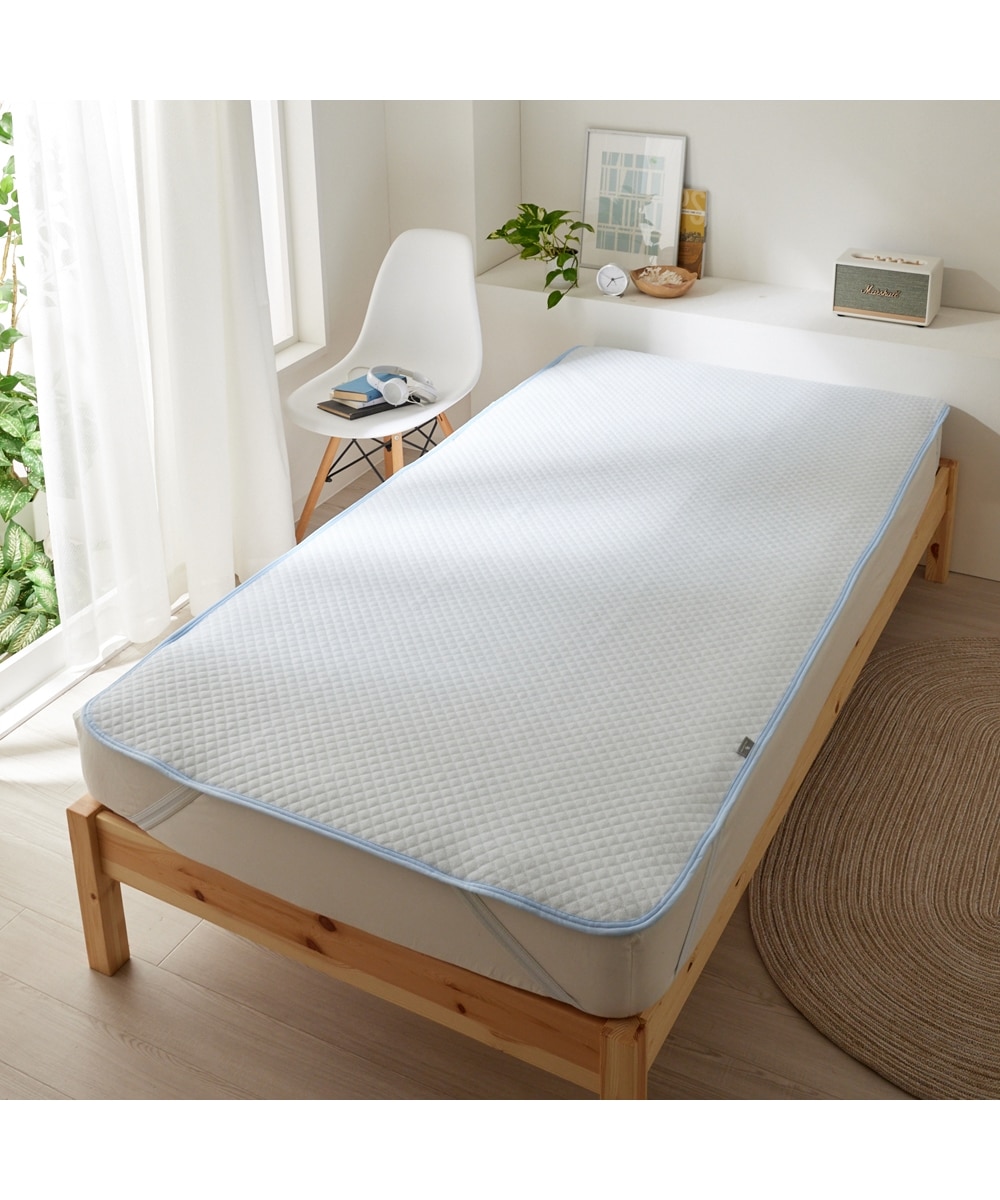 ポコポコキルトが心地よい 綿100％タオル地敷きパッド 通販【ニッセン】