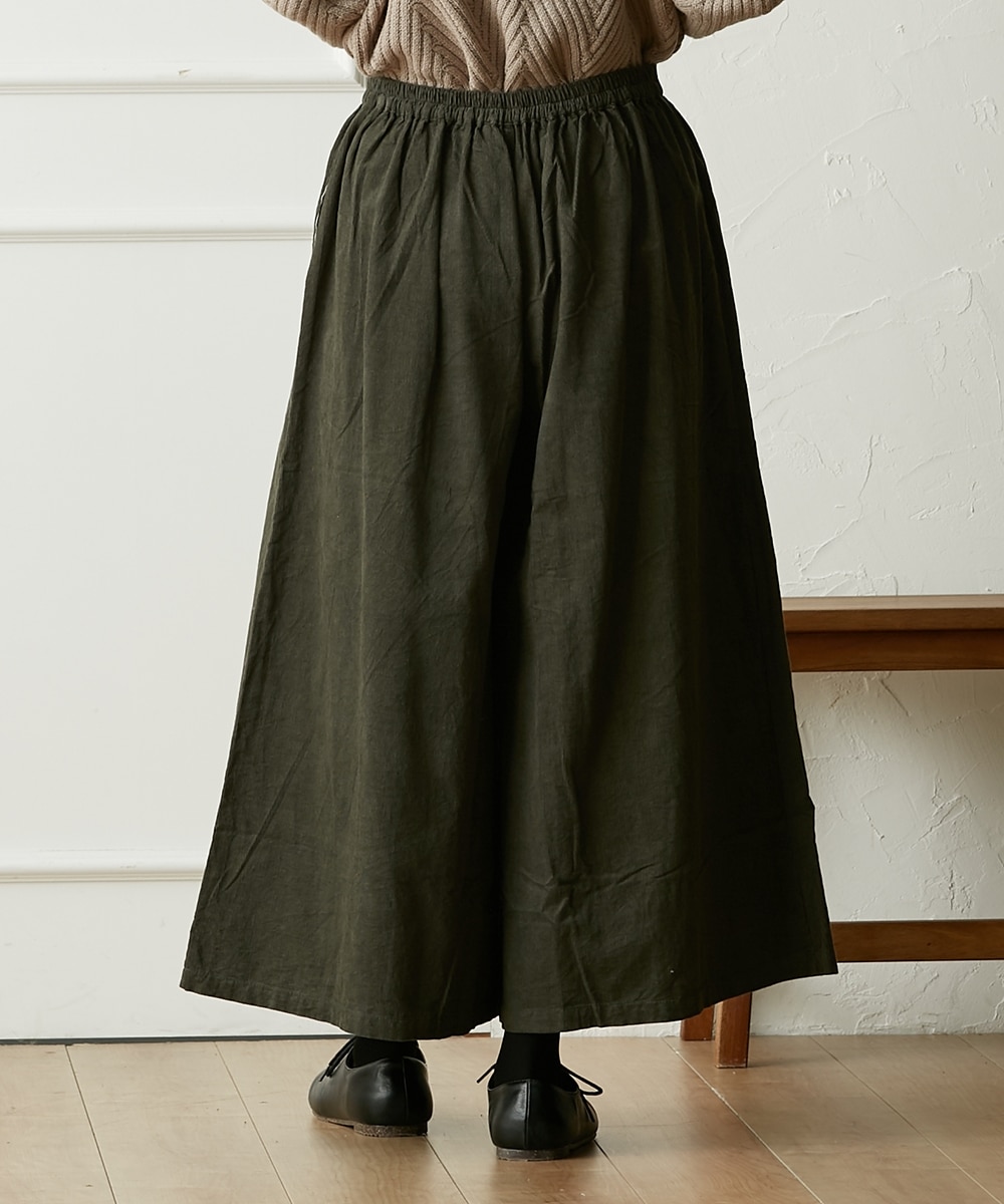 コーデュロイガウチョパンツ（総丈83㎝） 通販【ニッセン】