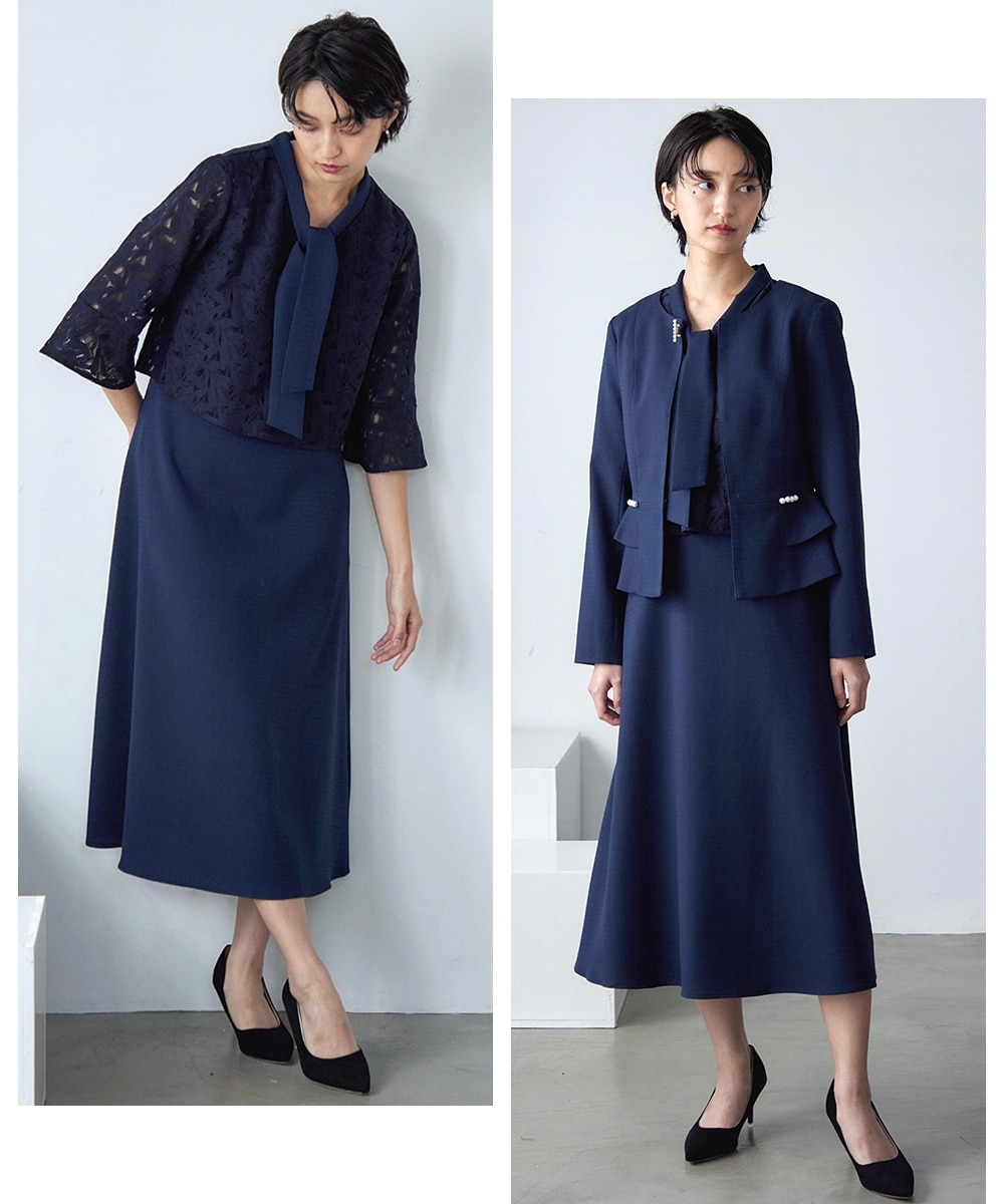 入学式・卒業式・フォーマル】パール調ペプラムデザインジャケット＋