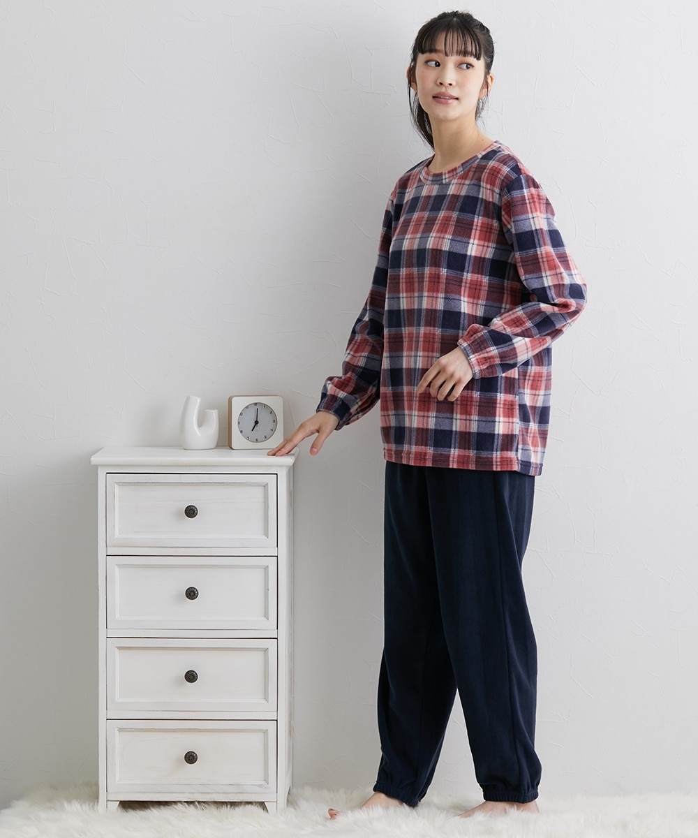 ふわぬくフリースルームウェア上下セット 通販【ニッセン】