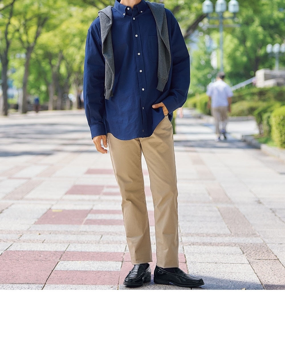 洗える綿100％クルーネックニット（ハイゲージ） 通販【ニッセン】