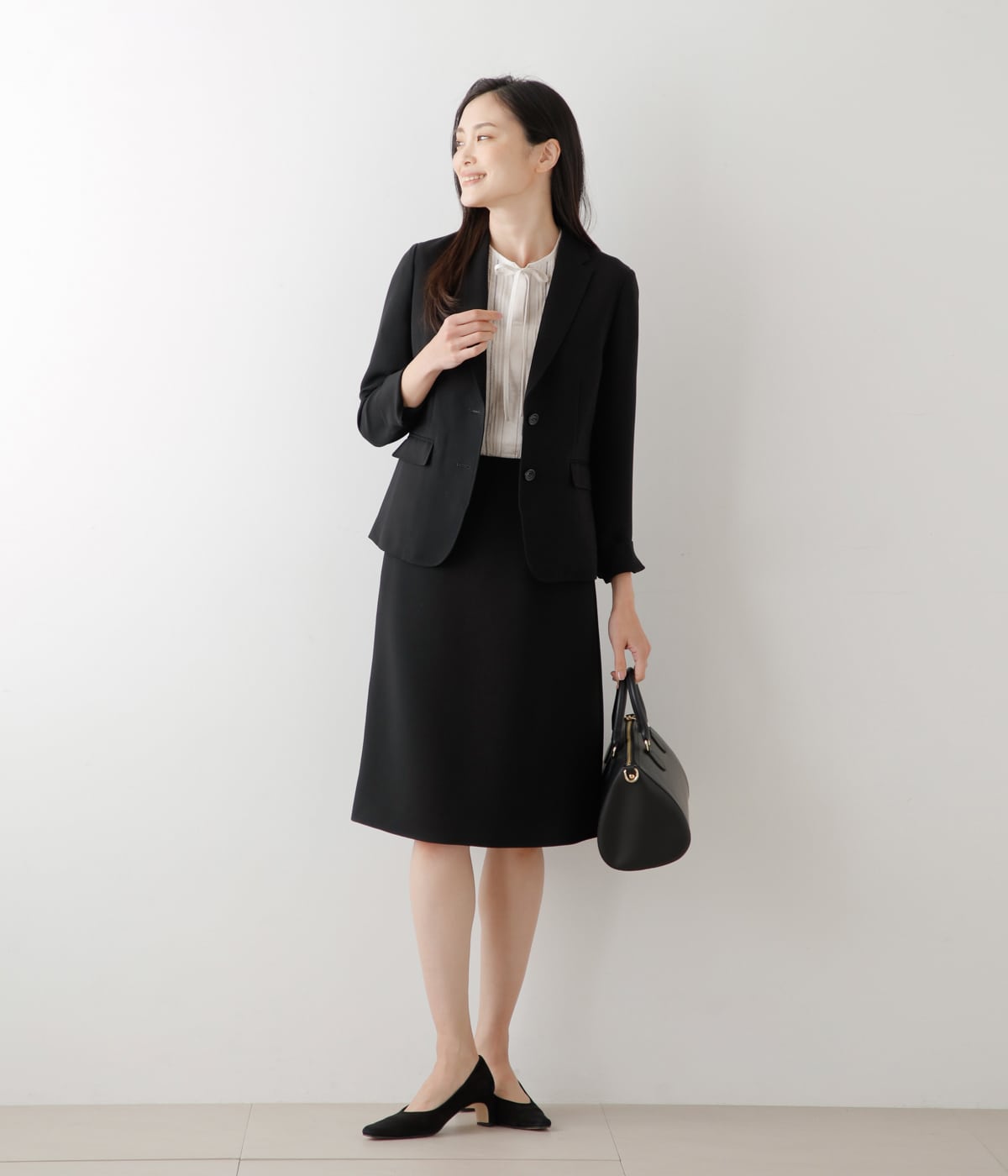 ウォッシャブル】ウォッシャブルWジョーゼット セミフレアスカート