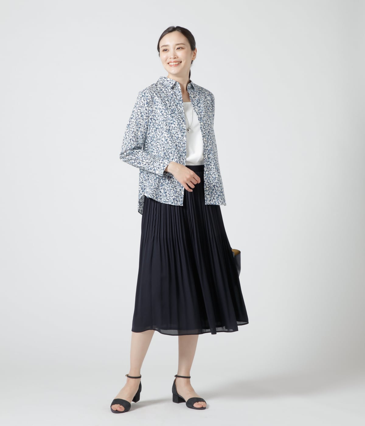 ポリエステルジョーゼット プリーツスカート(71252434-2024