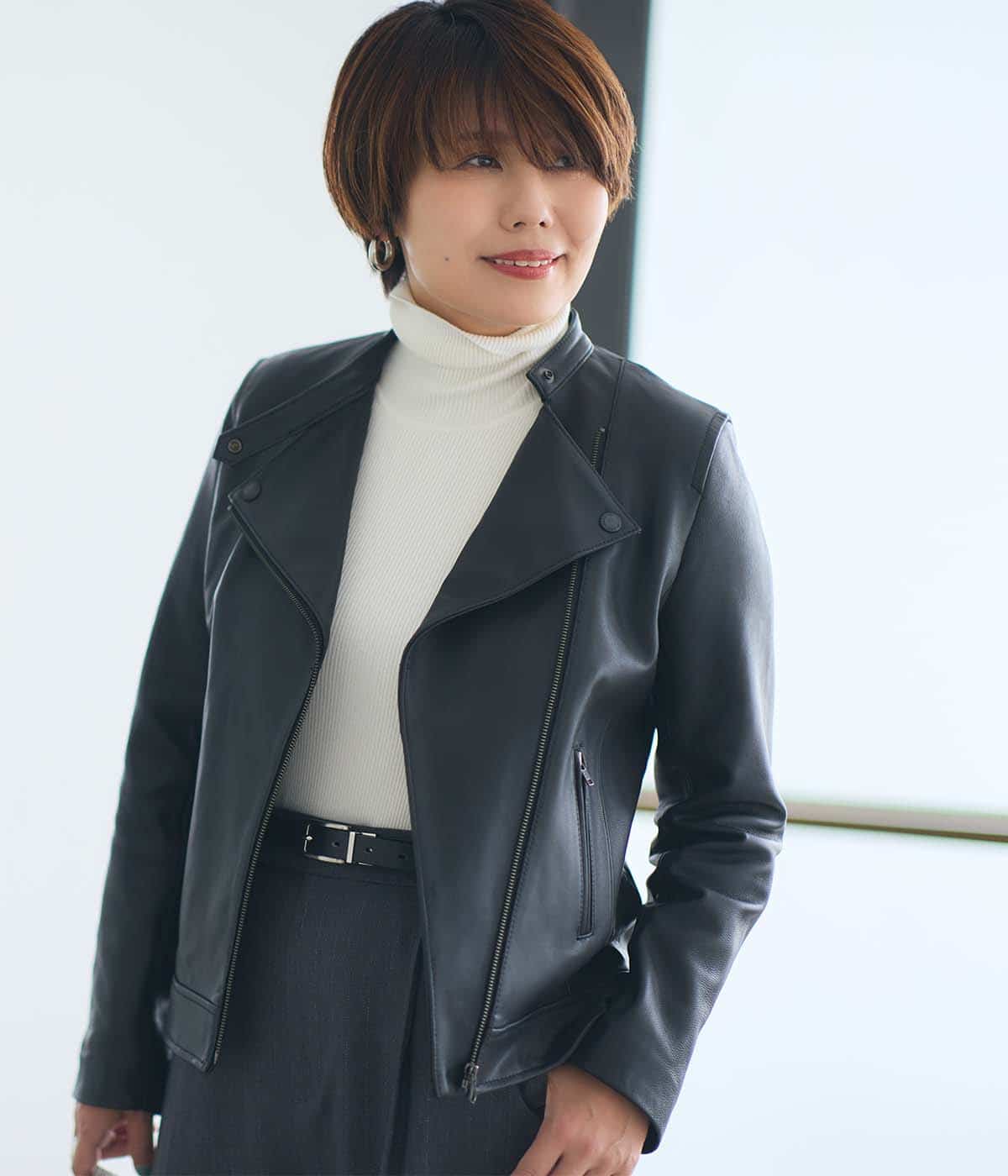 ゴートレザー ダブルブレストライダースジャケット(51556870-2025