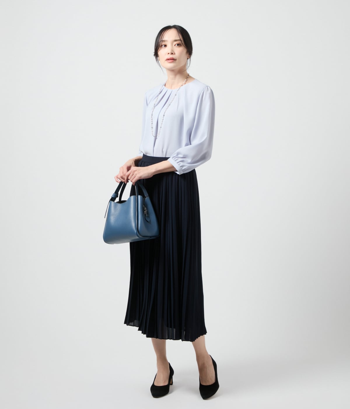 シフォンジョーゼット プリーツスカート(71255002-2025)｜ファッション