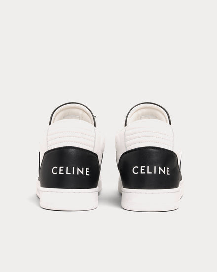 Celine Men's CT-02 Mid Scratch In Calfskin White / Black High Top