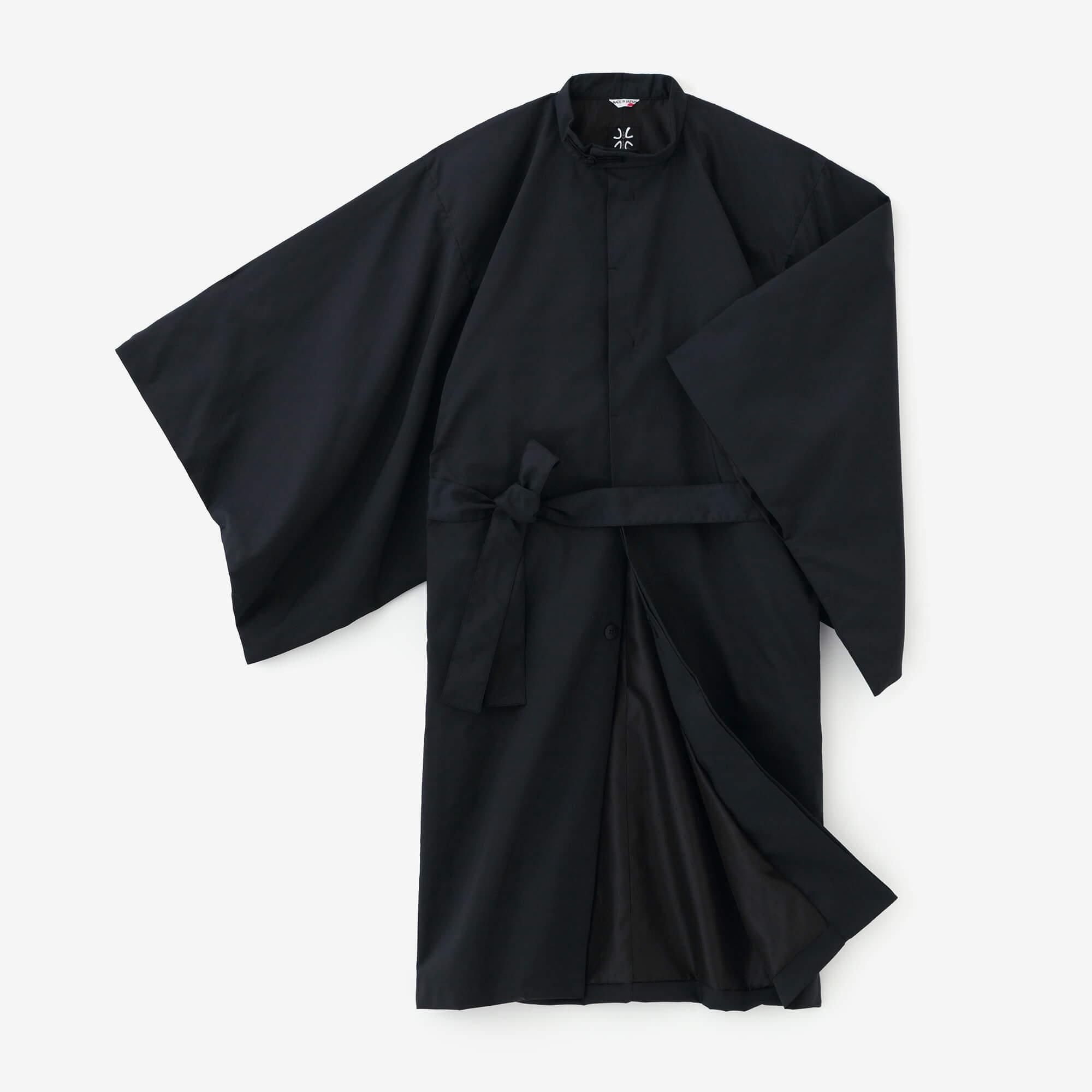 42双 梳毛（そもう） 長羽織（ながばおり） 袷（あわせ）／濡羽色