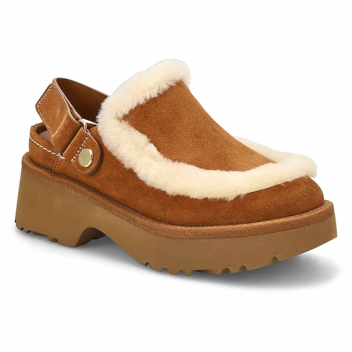 UGG Women's Esmee Platform Clog - Chestnut | SoftMoc.com
