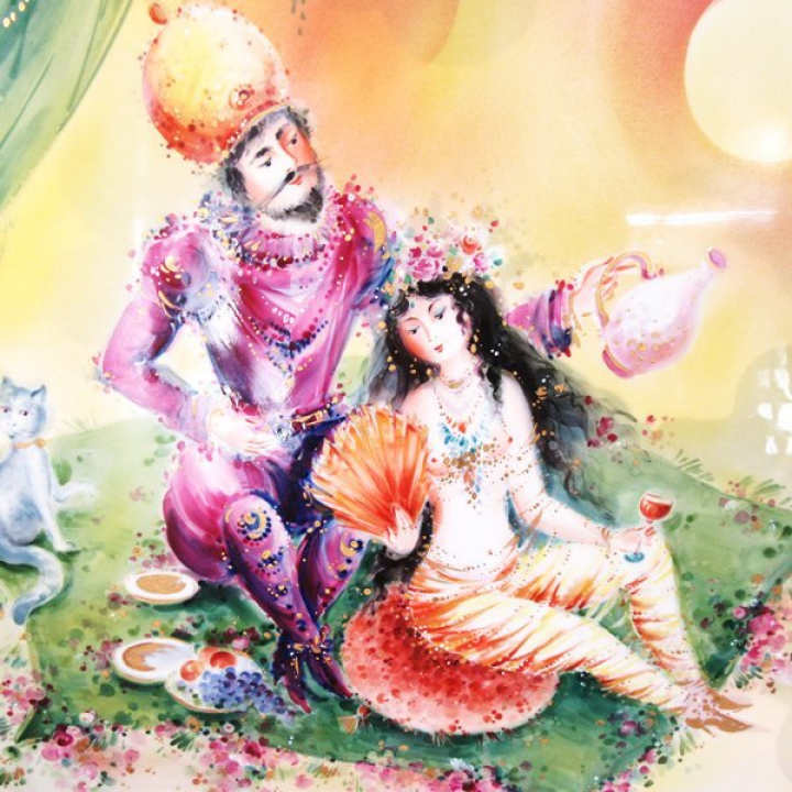 マイセン 陶板（プラーク） アラビアンナイト フライング・カーペット