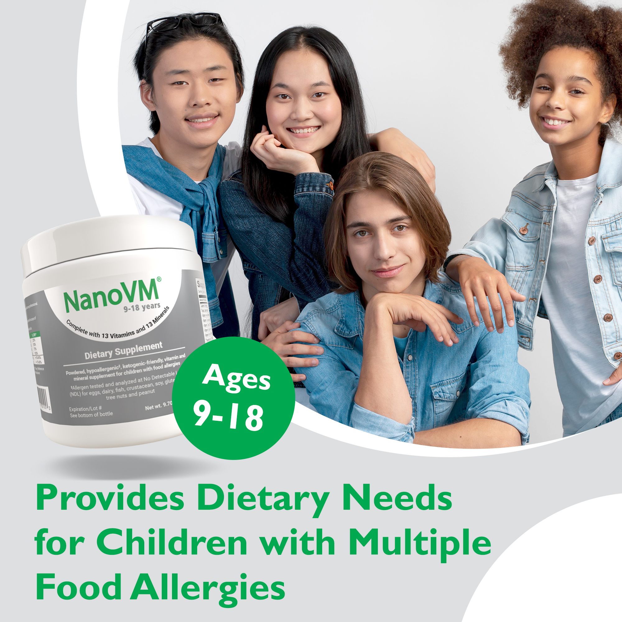 NanoVM 9-18, Food Allergy Supplement - Solace Nutrition