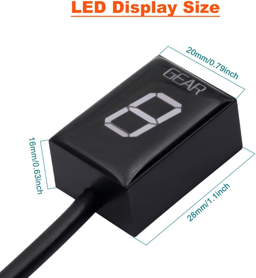 Motorcycle Gear Indicator White LED Display for Yamaha YZF-R6 Fz