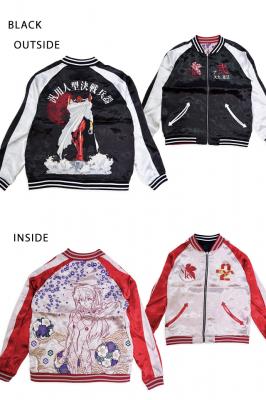 EVANGELION×錦 アスカ来日リバーシブルスカジャン 錦 575353 和柄 和風