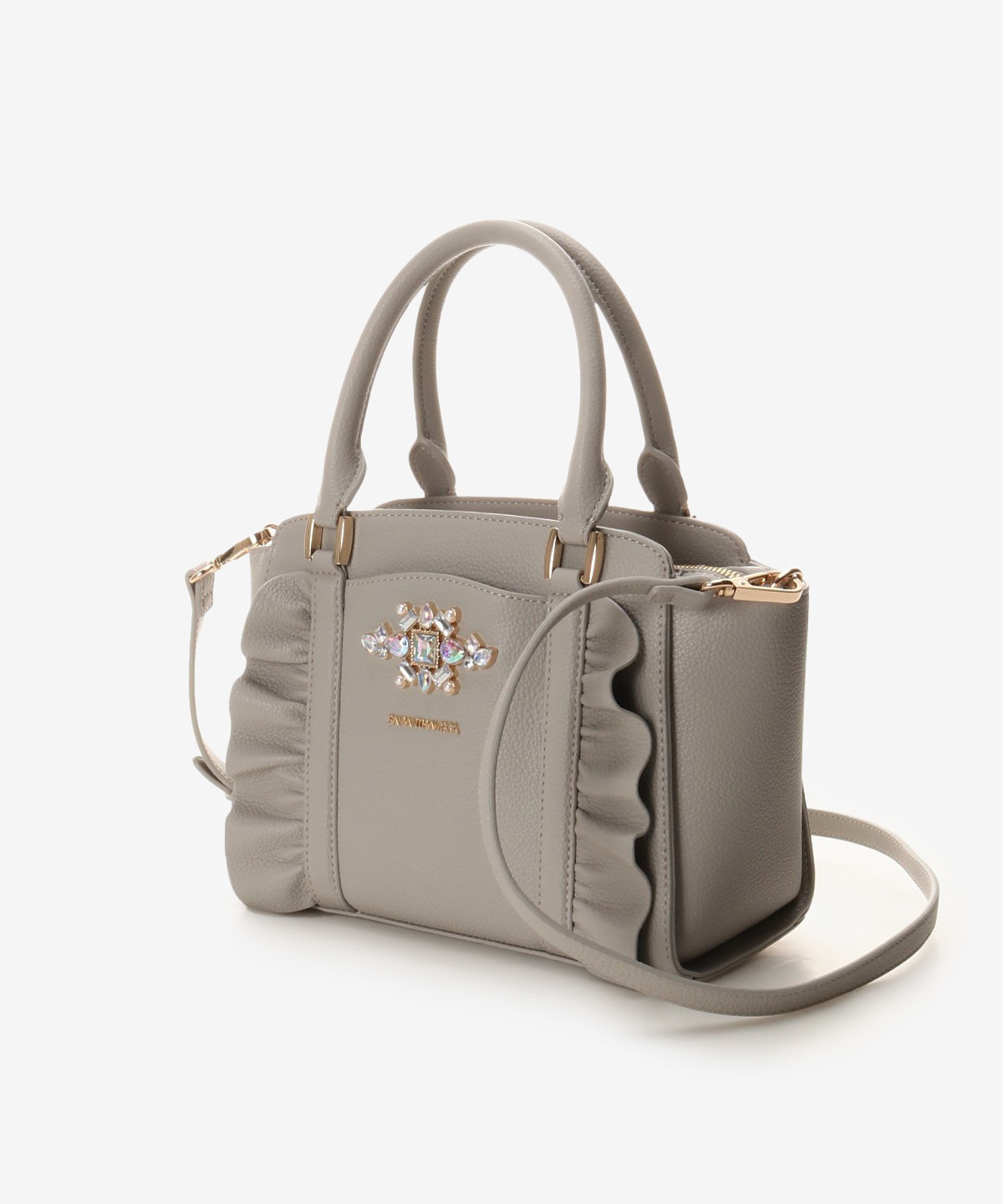 ビジューフリルハンドバック(FREE グレー): SAMANTHAVEGAサマンサ