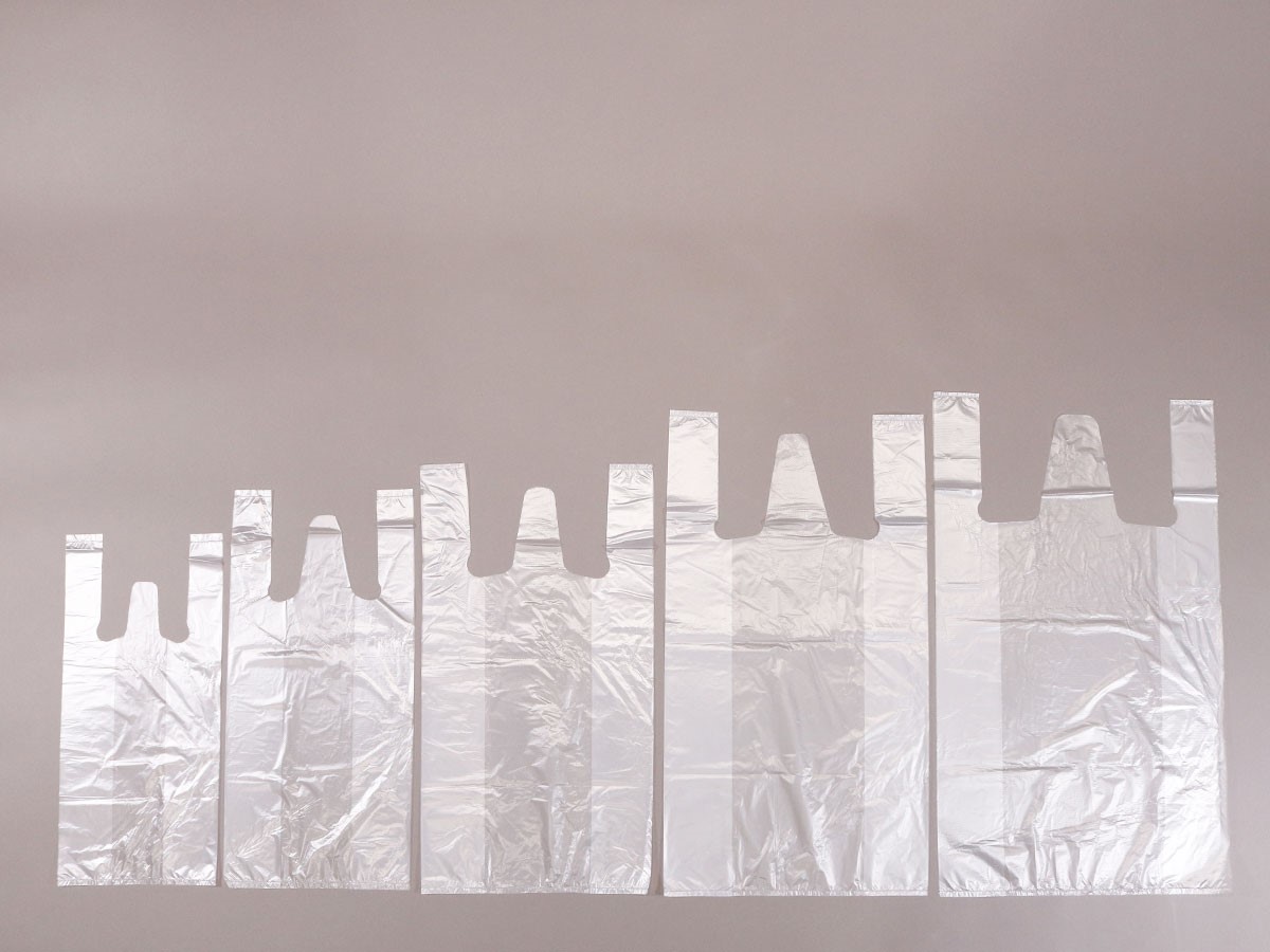 とって付きポリ袋 エンボス LL 半透明 20枚 0.015mm | サニパック