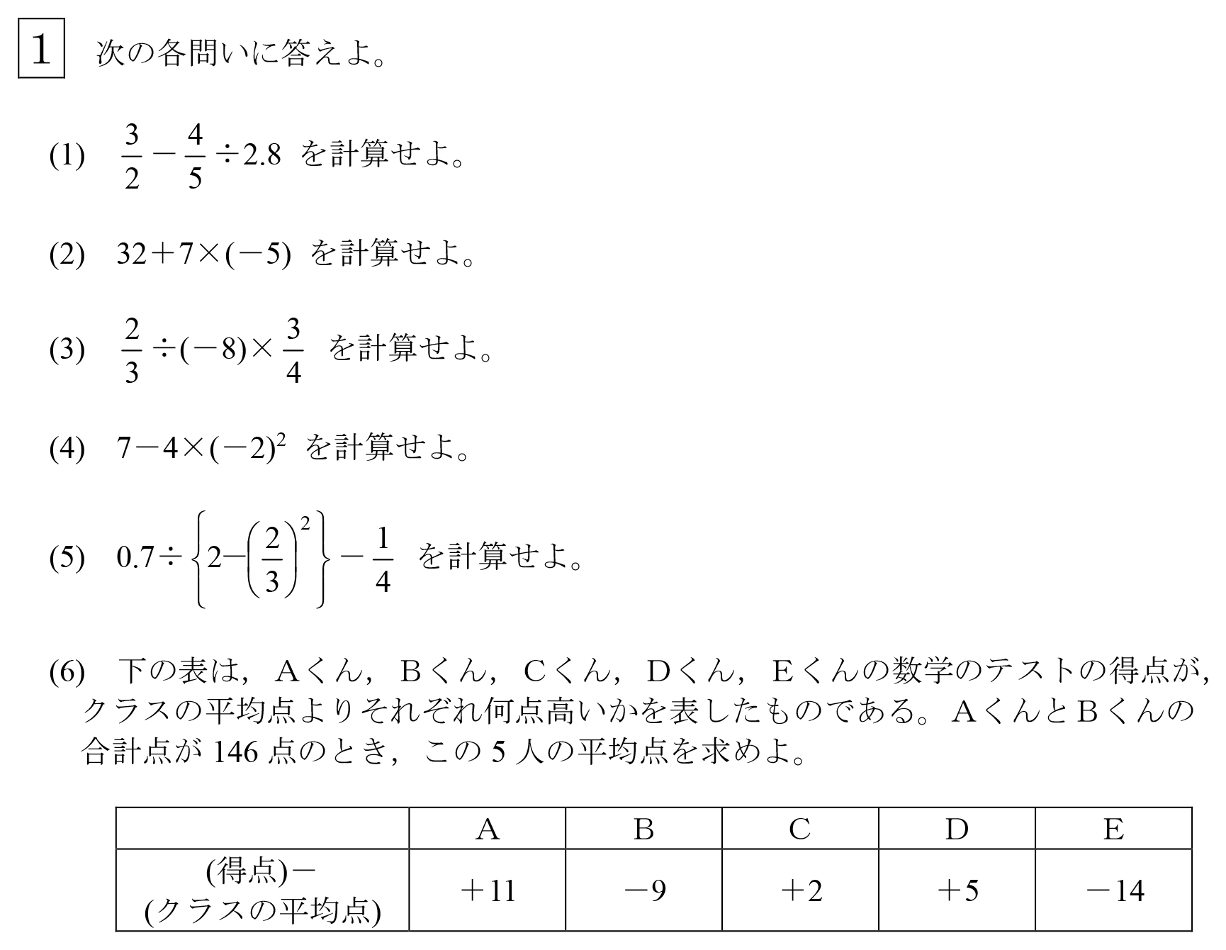 入室テスト問題例【数学】 - SAPIX中学部 | 高校受験もサピックス（小5