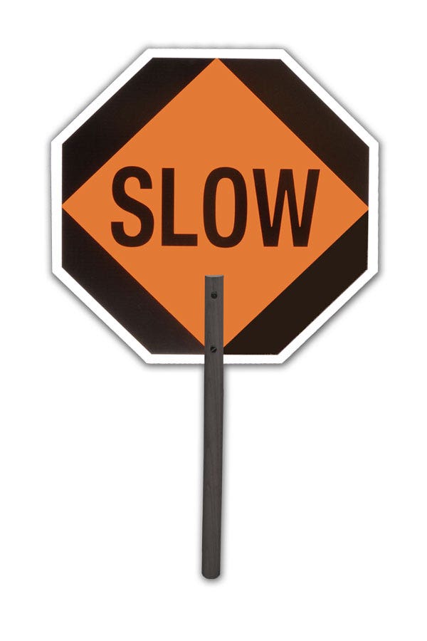 Buy Hand Held Double-Sided Stop & Go Sign (18