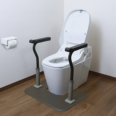 トイレ用両手すり スムーディ XPN-L80832 工事不要 | 快適空間スクリオ