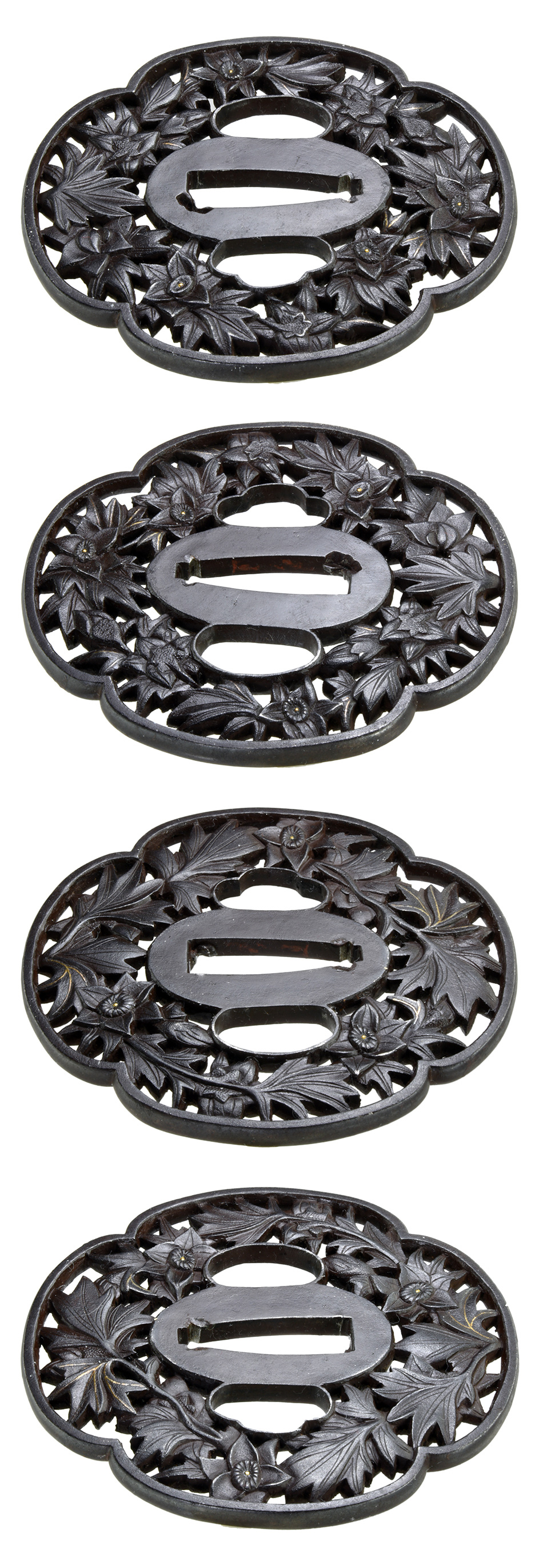 鍔 無銘 鉄線花図鍔(TU-120116)｜刀・日本刀の販売なら日本刀専門店の