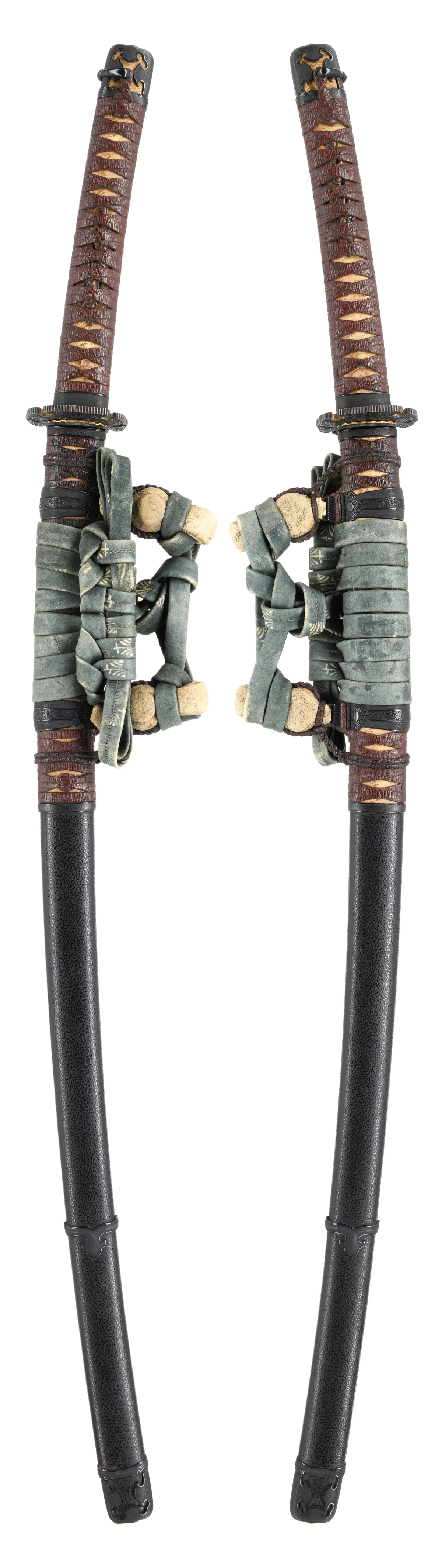 刀 備州三原住正久作 天正貳年八月日 附 変塗鞘革巻太刀拵(KA-120525