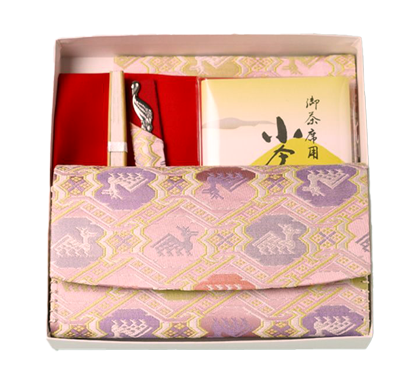 茶道具 掛軸（かけじく） 軸一行 「山花開似錦」 松濤泰宏師 福岡 寿福