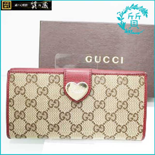 買取価格】グッチGUCCIのGG柄 ハートホック長財布203550 ｜ 質乃蔵