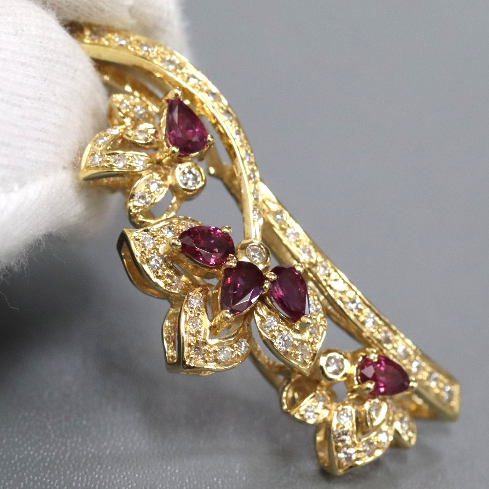 ジュエリー・アクセサリー ノーブランド K18ルビーダイヤモンド