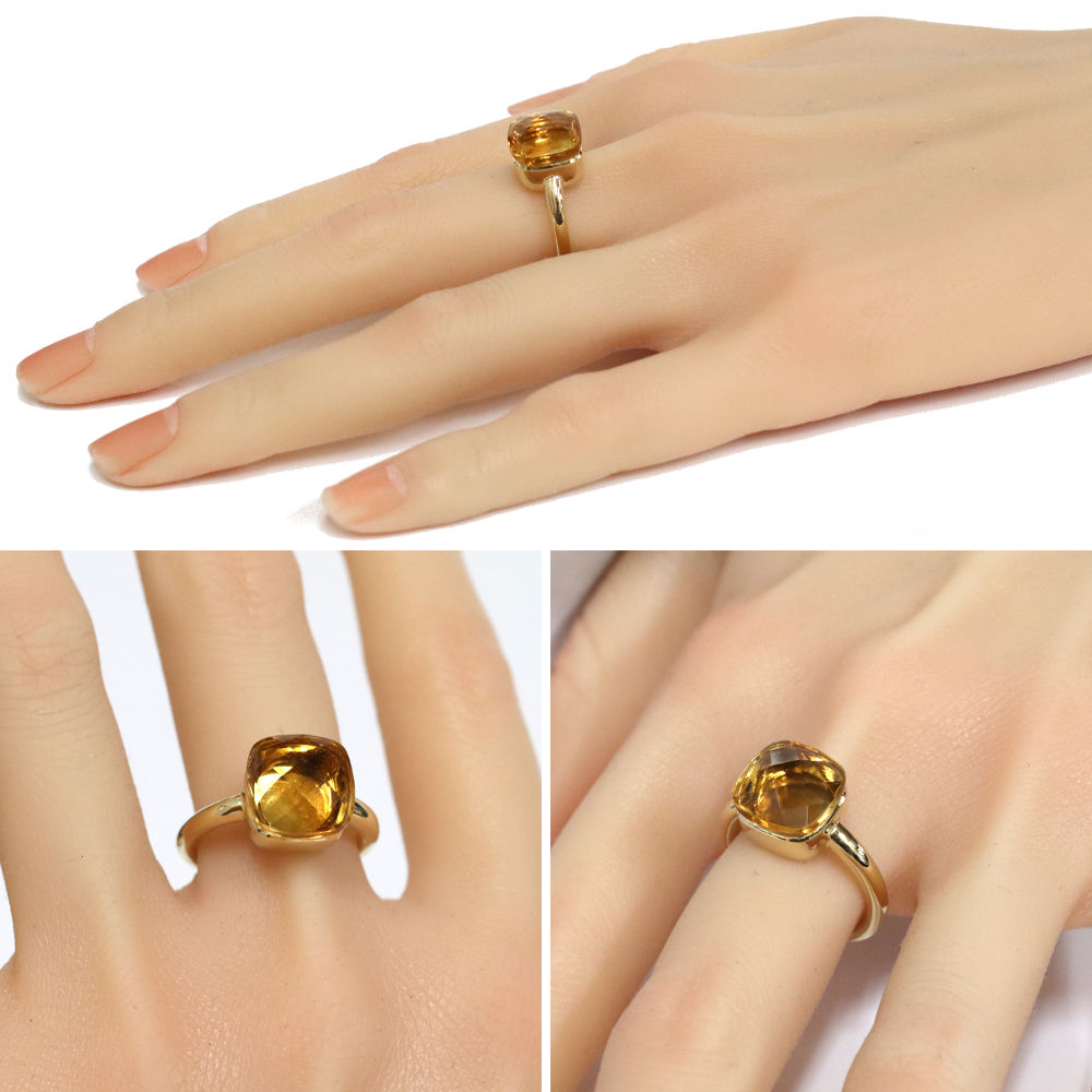 ジュエリー・アクセサリー ノーブランド K18シトリンリング 9.3g 約#14