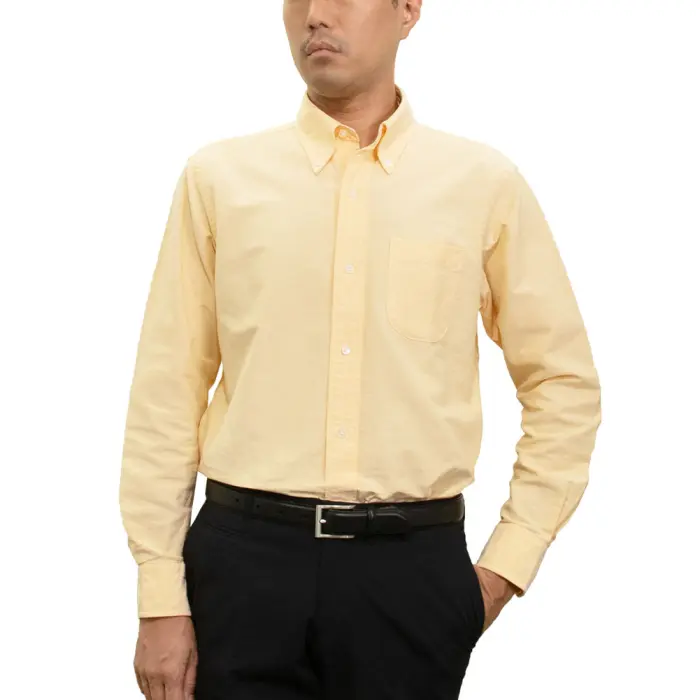 シャツ カジュアルシャツ オックスフォードシャツ ボタンダウン 黄色