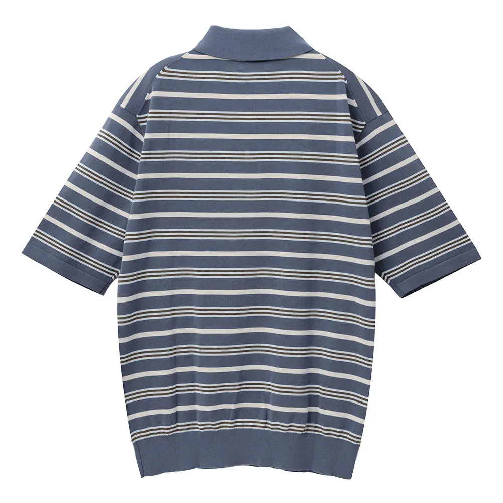 ニットシャツ CHOYA URBAN STYLE ニット 鹿の子ニット 半袖 ポロシャツ