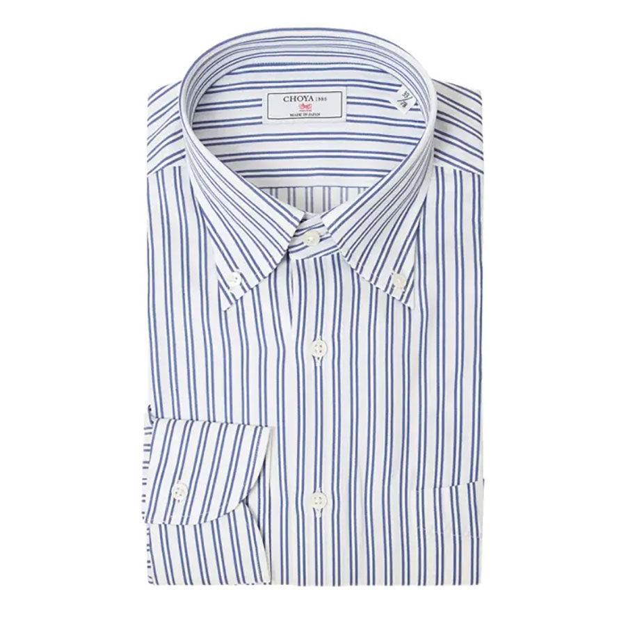 ワイシャツ ストライプ ブルー ドビー CHOYA1886｜CHOYA SHIRT