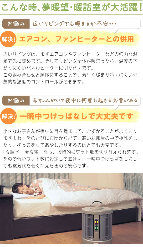遠赤外線パネルヒーター暖話室1000型H（ホワイト）【アールシーエス