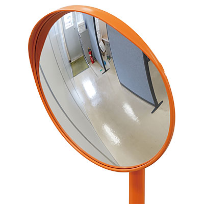 日本緑十字社 小型カーブミラー アクリル製 1面鏡 276070 壁取付用