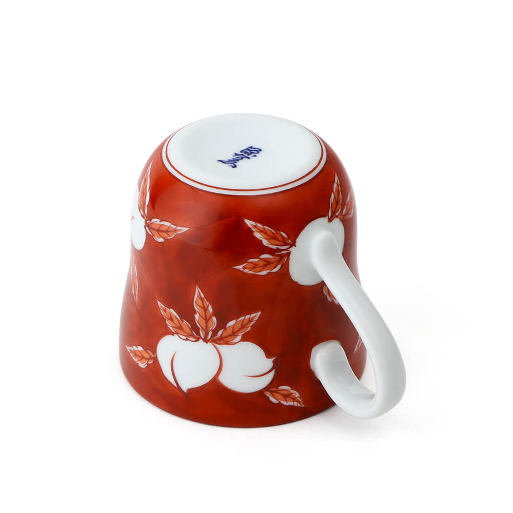 赤濃桃ちらし マグカップ ｜ 有田焼の源右衛門窯公式オンラインショップ