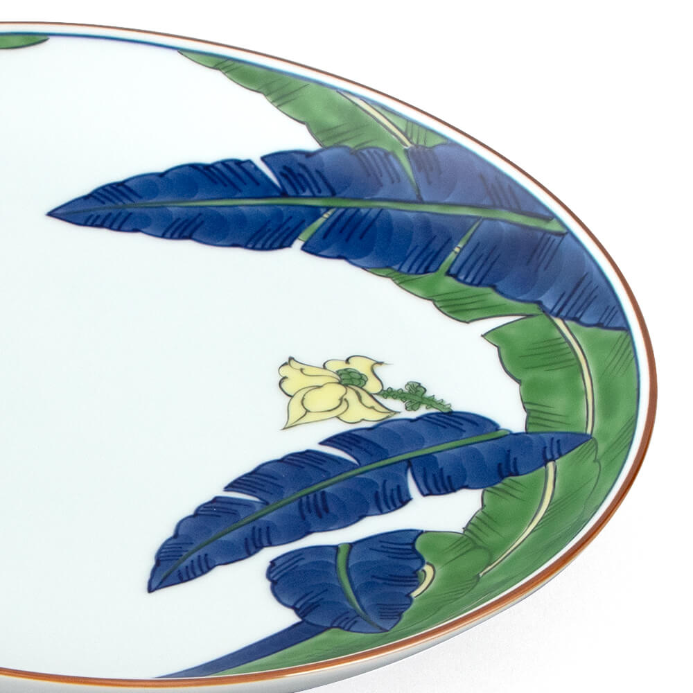 染錦芭蕉絵 皿（楕円・大） ｜ 有田焼の源右衛門窯公式オンラインショップ