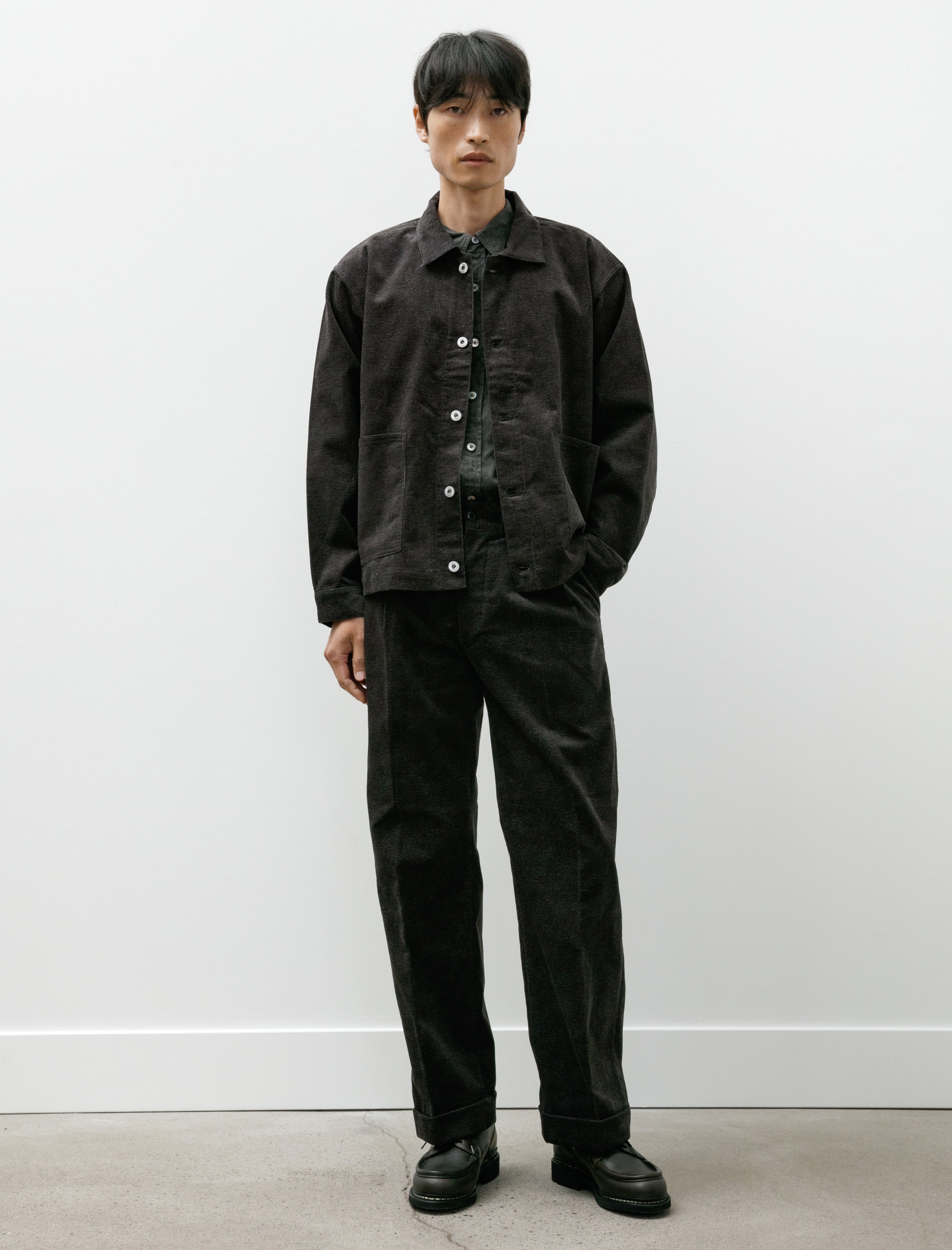 Taiga Takahashi Lot 201 Work Trousers Melange Charcoal – Neighbour