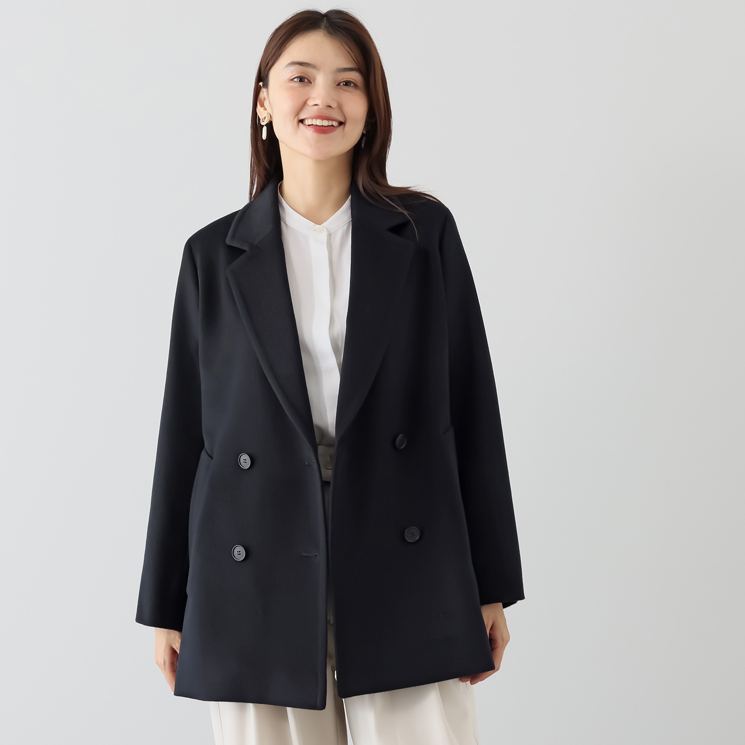 イネド カシミヤ100％ ジャケットコート- ショップチャンネル