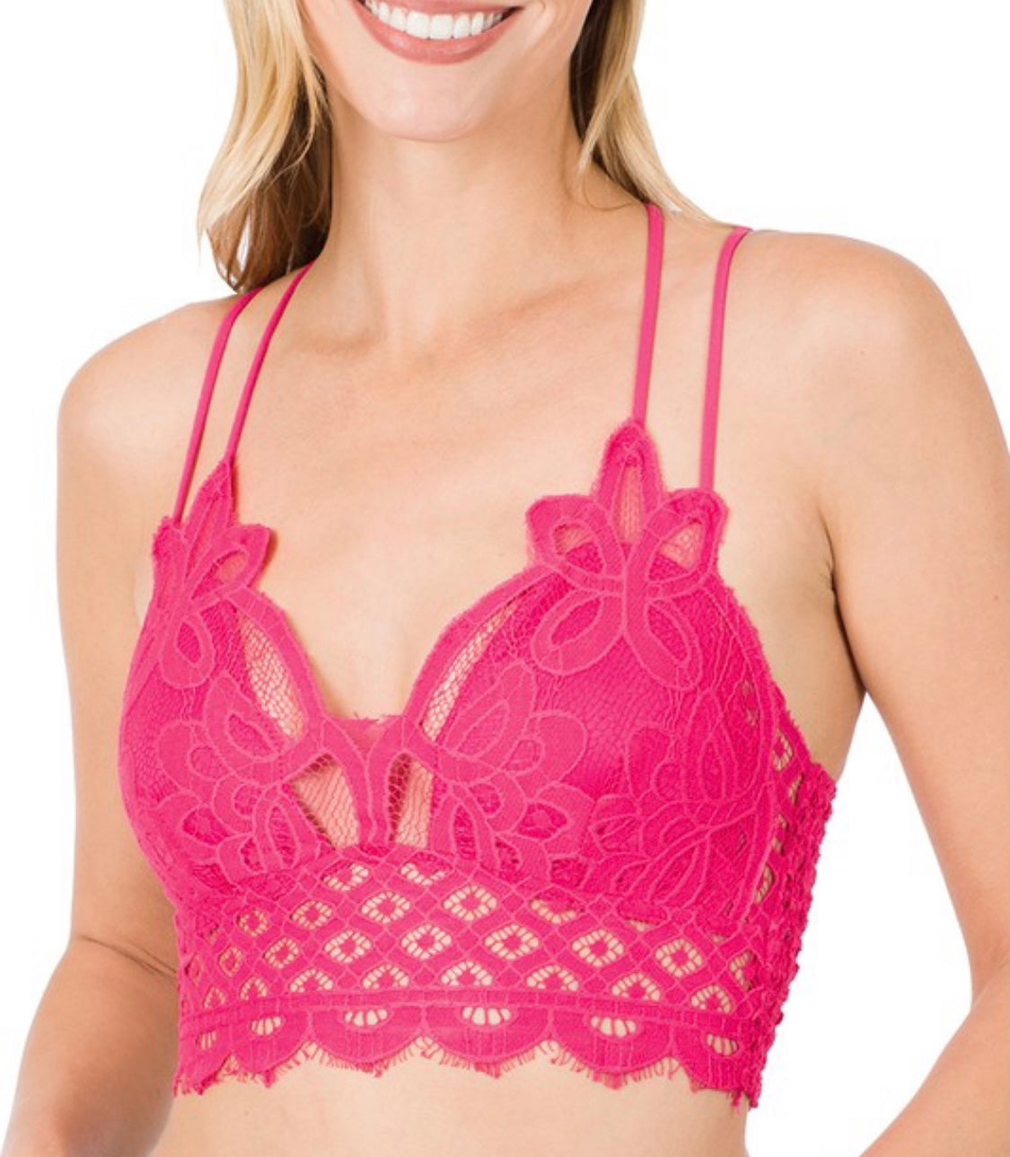 Crochet Lace Bralette With Bra Pads – SIX21 Trends Boutique