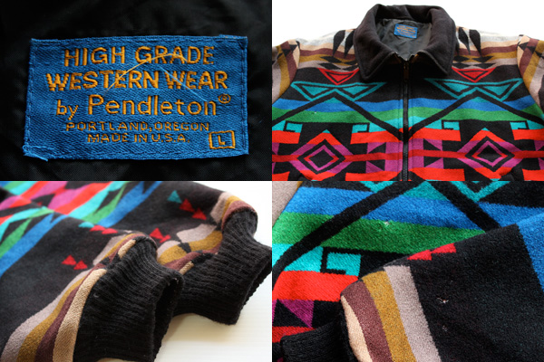 80s USA製 PENDLETONペンドルトン ネイティブ柄 ウール ブランケット