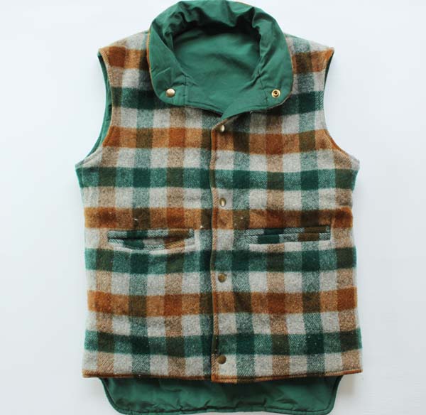 70s Woolrichウールリッチ リバーシブル ベスト 緑 S - Sixpacjoe Web Shop