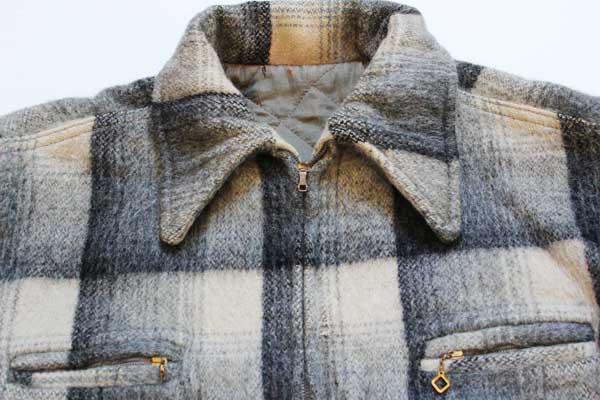 50s UNKNOWN オンブレチェック ウールジャケット☆ハンティング